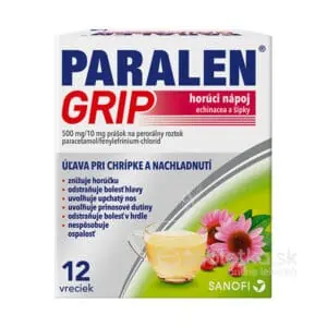 PARALEN GRIP horúci nápoj echinacea a šípky 500mg 12 vreciek