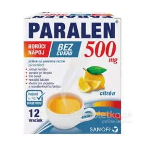 PARALEN horúci nápoj bez cukru 500mg 12 vreciek