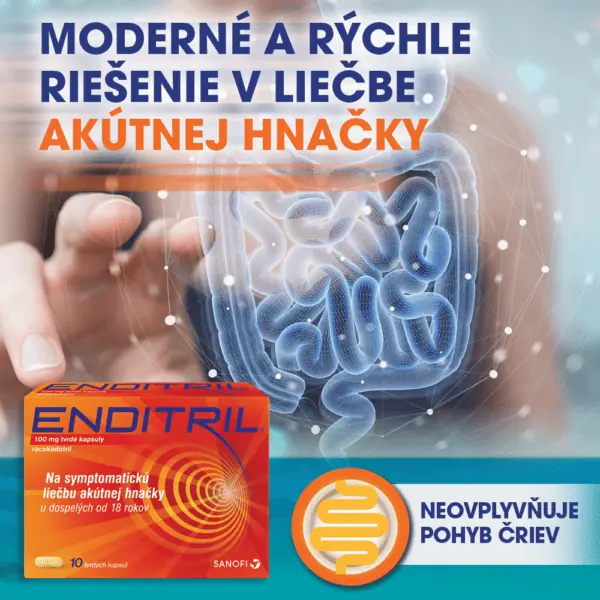 Enditril neovplyvňuje pohyb čriev