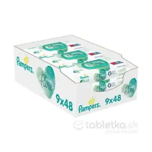 Pampers Aqua Pure vlhčené obrúsky 9x48ks