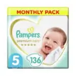 Pampers Premium Care 5 (11-16 kg) Junior 136ks