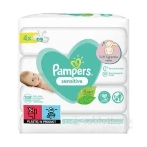 Pampers vlhčené obrúsky Sensitive 4 x 52 ks