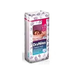 HUGGIES DRY NITES LARGE PRE DIEVČATÁ (8-15 rokov) plienkové nohavičky 27-57 kg – 9 ks