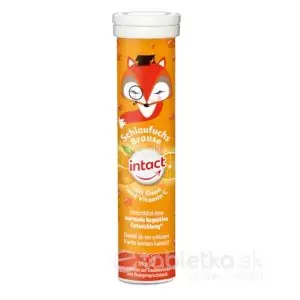 INTACT Múdra líška Hroznový cukor, železo a vit.C šumivé tablety s pomarančovou príchuťou 1×15 ks