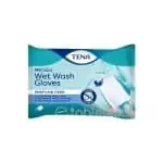 TENA vlhčené rukavice na umývanie Wet Wash Gloves, neparfumované 8ks