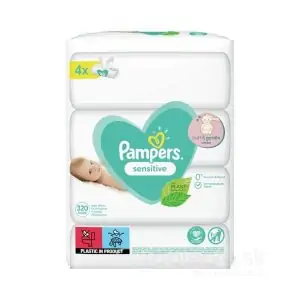 Pampers vlhčené obrúsky Sensitive 4 x 80 ks