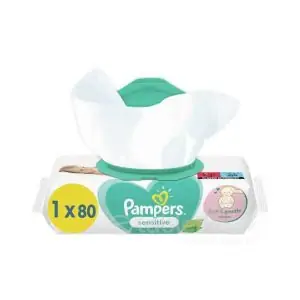 Pampers vlhčené obrúsky Sensitive 80 ks