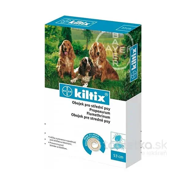 KILTIX Antiparazitný obojok pre stredné psy 53cm