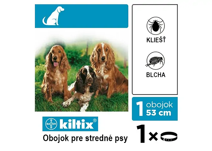 Kiltix obojok pre stredné psy - 53 cm