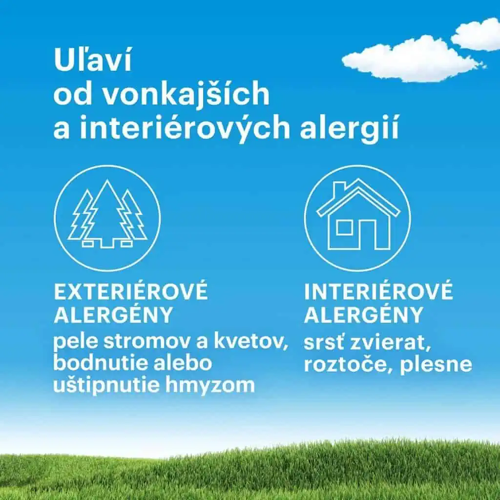 Claritine na vonkajšie aj interiérové alergie