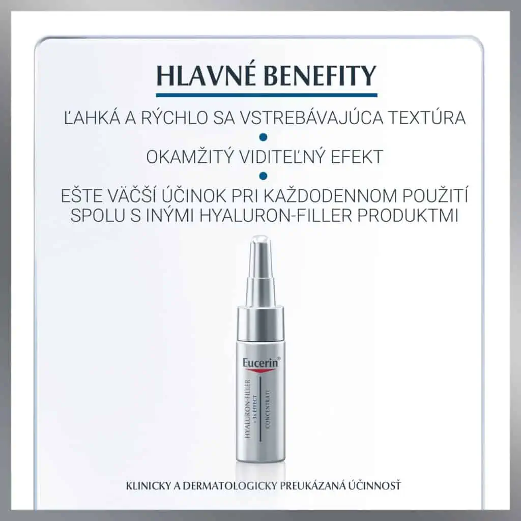 Eucerin Hyaluron-Filler + 3xEFFECT Sérum proti vráskam 6x5ml benefity