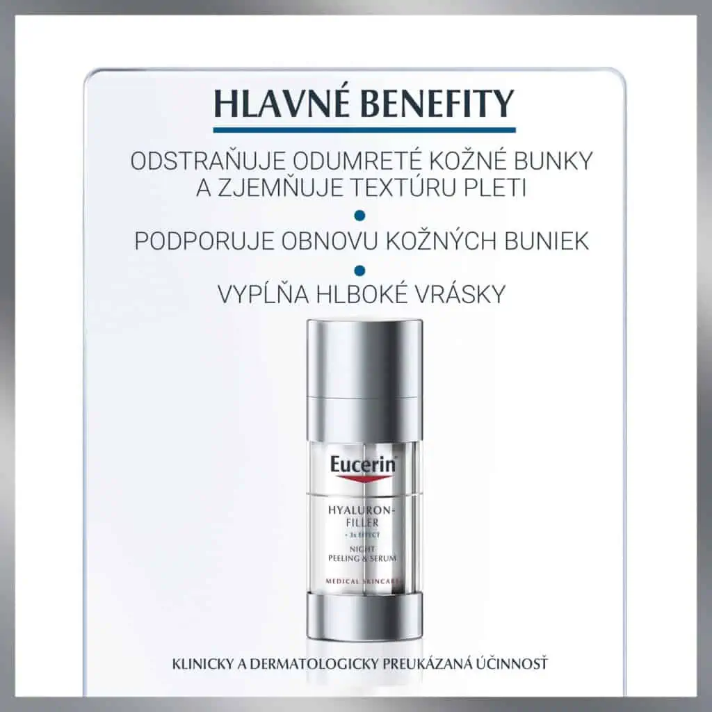 Eucerin Hyaluron-Filler + 3xEFFECT Nočné obnovujúce & vypĺňajúce sérum 30ml benefity