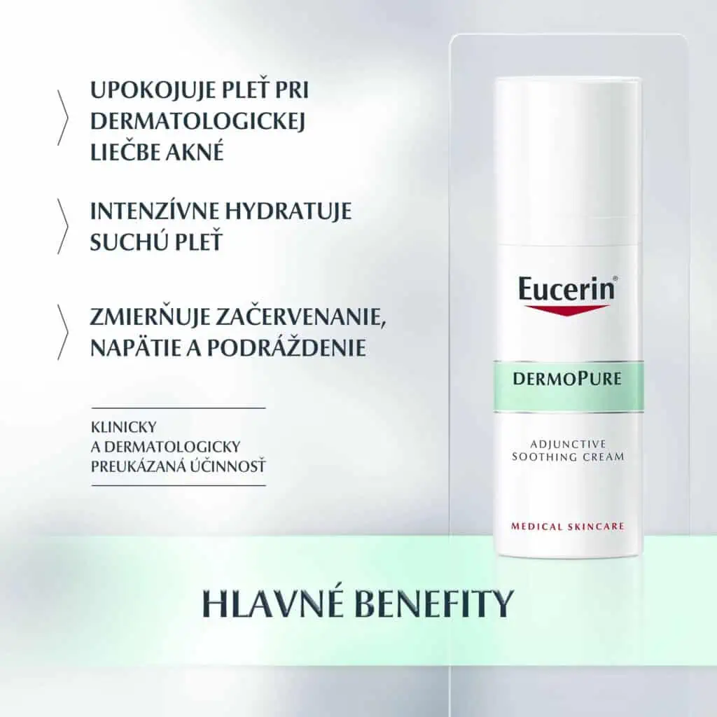 Eucerin Dermopure Upokojujúci krém pre problematickú pleť 50ml benefity