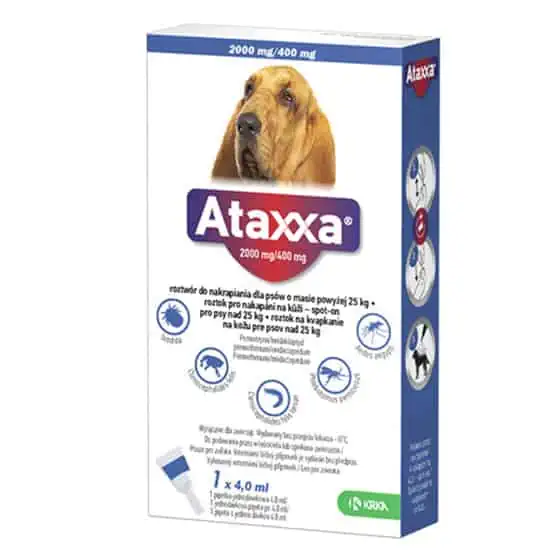 Ataxxa 2000mg/400mg antiparazitikum pre psy nad 25 kg