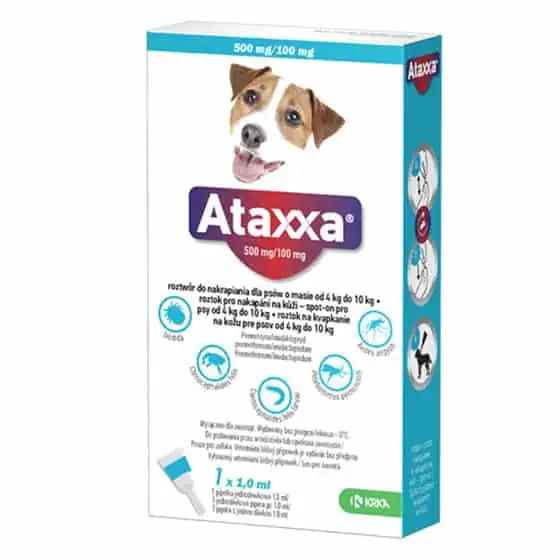 Ataxxa 500mg/100mg antiparazitikum pre psy 4 - 10 kg