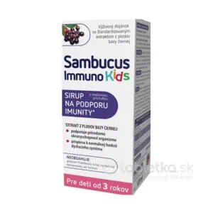 Sambucus Immuno Kids sirup s malinovou príchuťou 120ml