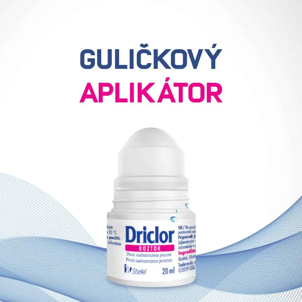 Driclor má guličkový aplikátor