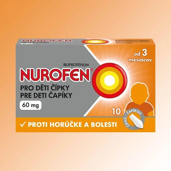 NUROFEN pre deti od 3 mesiacov - 60mg 10 čapíkov