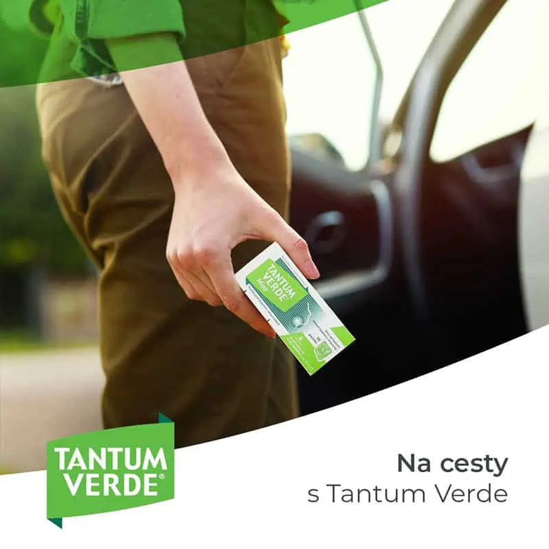 Na cesty s pastilkami Tantum Verde skvelými na bolesť hrdla