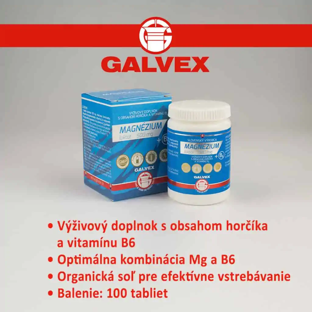 Galvex Magnézium laktát 500 mg + B6