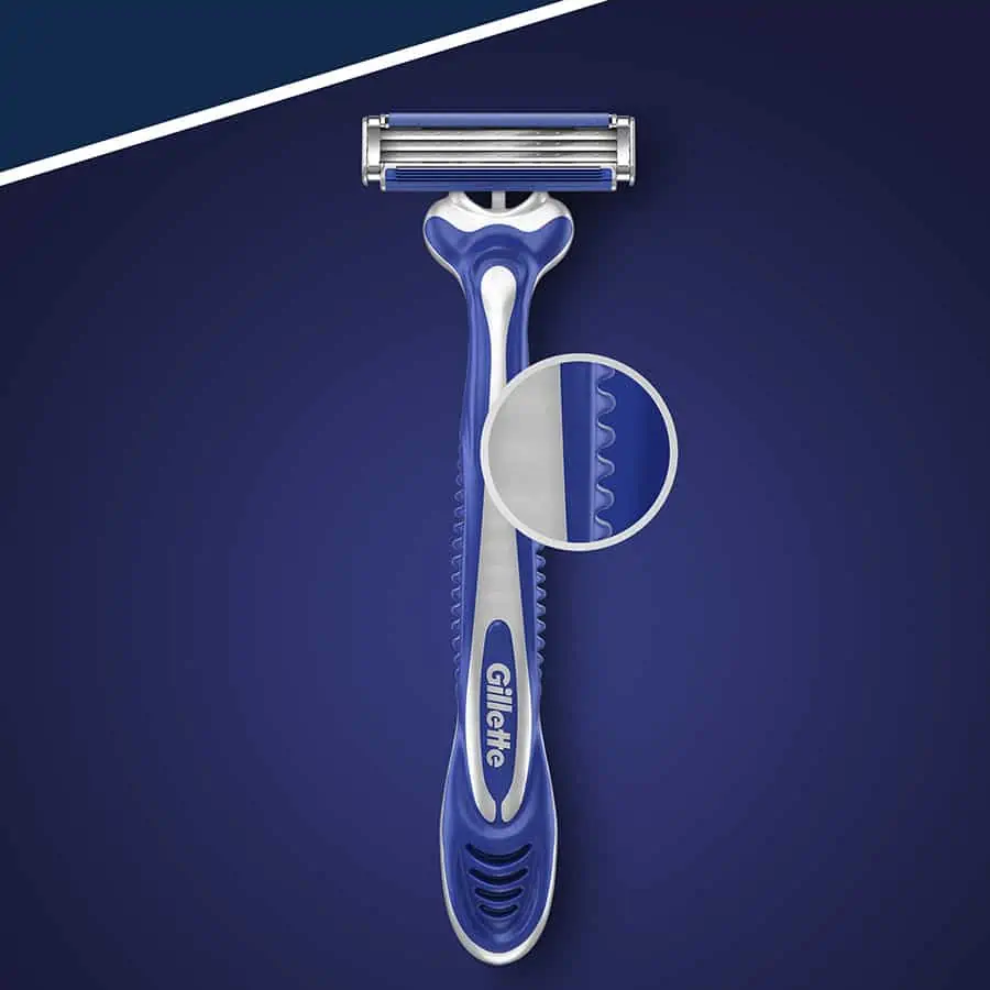 Gillette Blue3 Comfort - Pohodlná gumená rukoväť