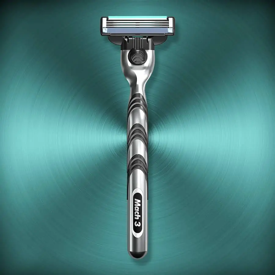 Praktická ľahká a vyvážená rukoväť strojčeka Gillette Mach 3