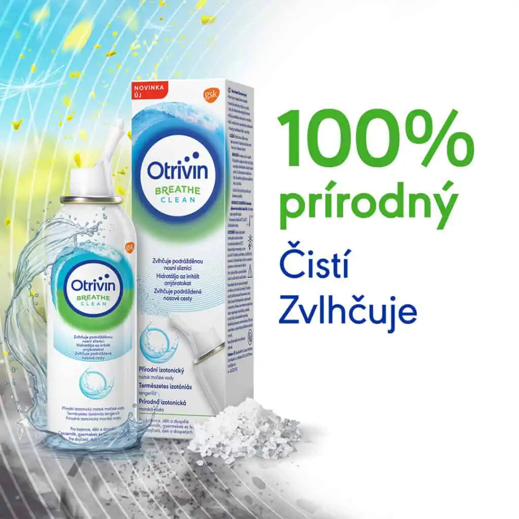 Otrivin Breathe Clean čistí a zvlhčuje sliznicu nosa