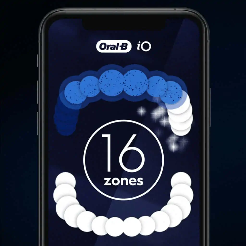Po pripojení k aplikácii Oral-B rozlišuje až 16 zón a k sledovaniu využíva 3D model
