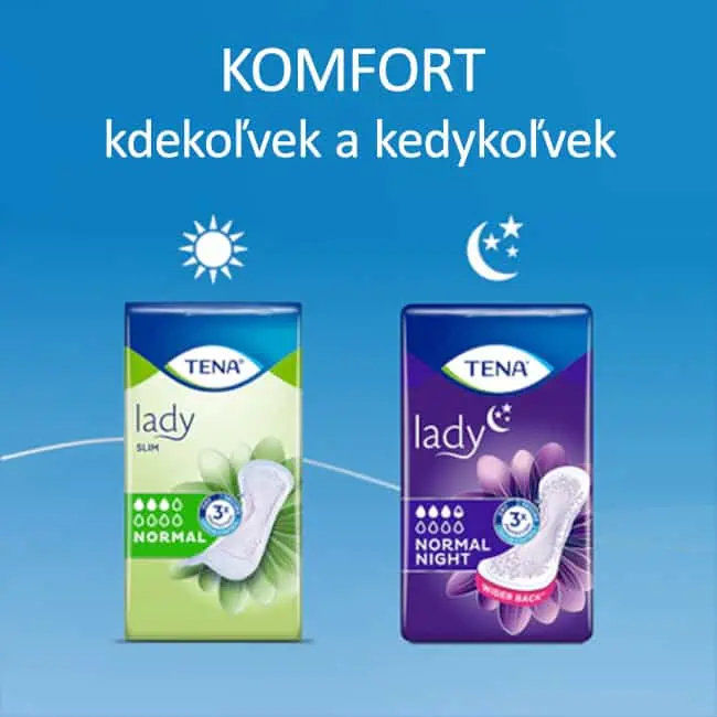 Komfort TENA Slim Normal a Normal Night - kdekoľvek a kedykoľvek