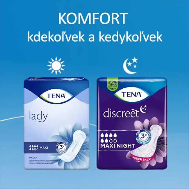 Komfort s vložkami TENA Lady Maxi a Maxi Night - kdekoľvek a kedykoľvek