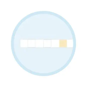 Veroval test, krok 1 - Tri políčka s výsledkami na testovacom pásiku