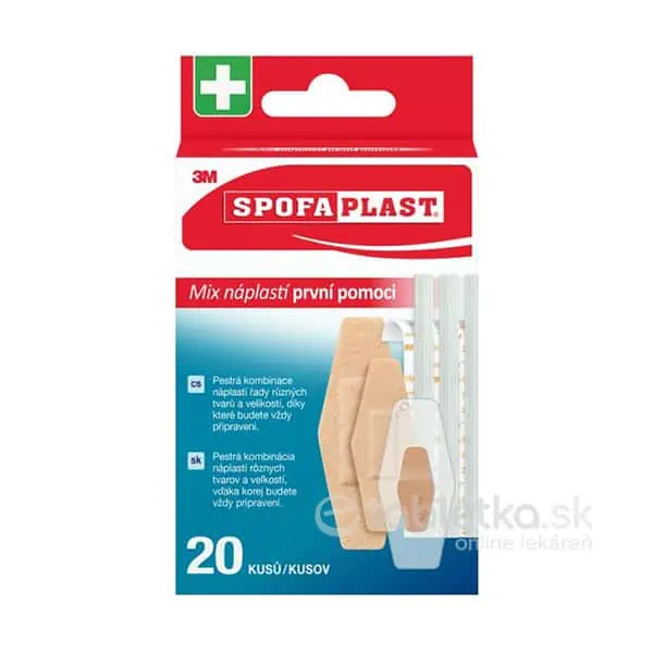 3M Spofaplast č. 607 Náplasti prvej pomoci mix veľkostí a druhov 20ks