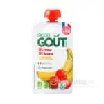 GOOD GOUT BIO Jahoda a banán ovocný príkrm 4m+, 120g