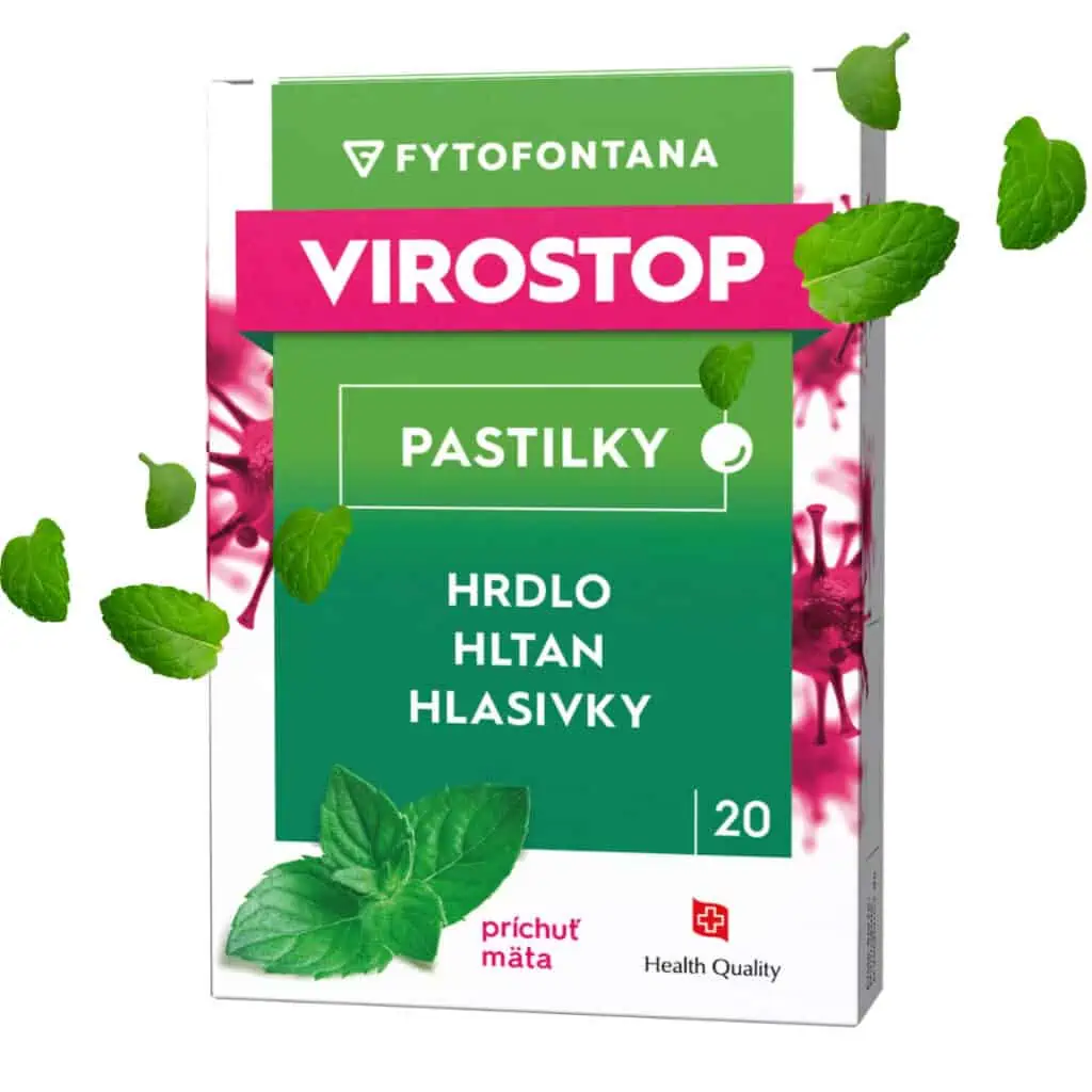 VIROSTOP pastilky na cmúľanie s príchuťou mäta