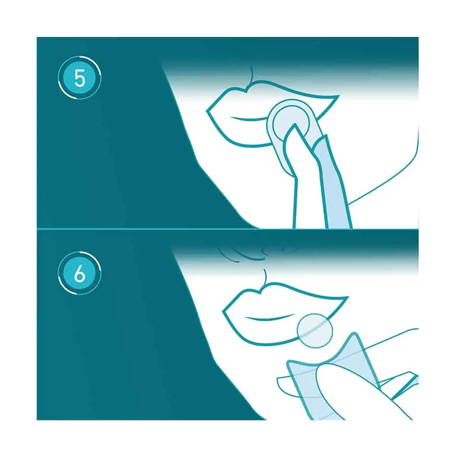 Compeed náplasť na opary - krok 5 a 6