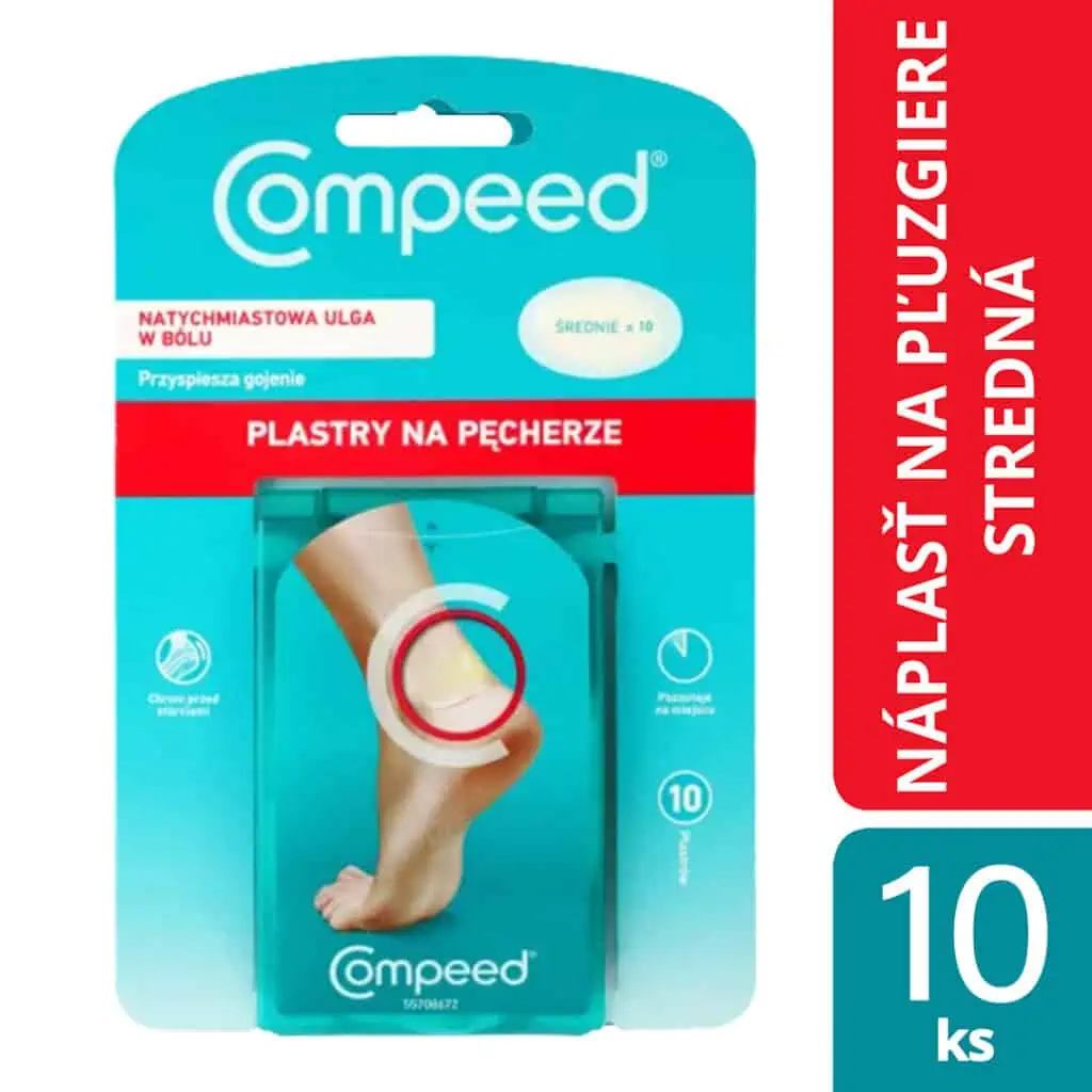 Compeed náplasť na pľuzgiere stredná - balenie 10 ks