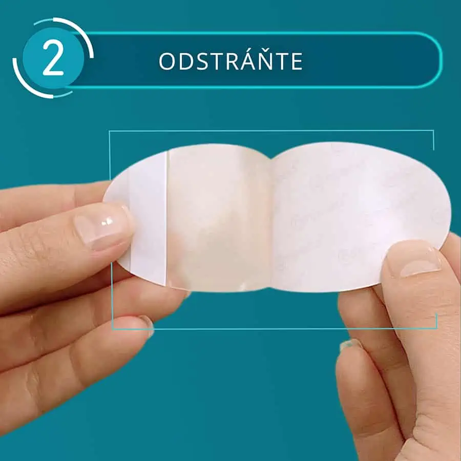 Compeed náplasť na pľuzgiere stredná - krok 2