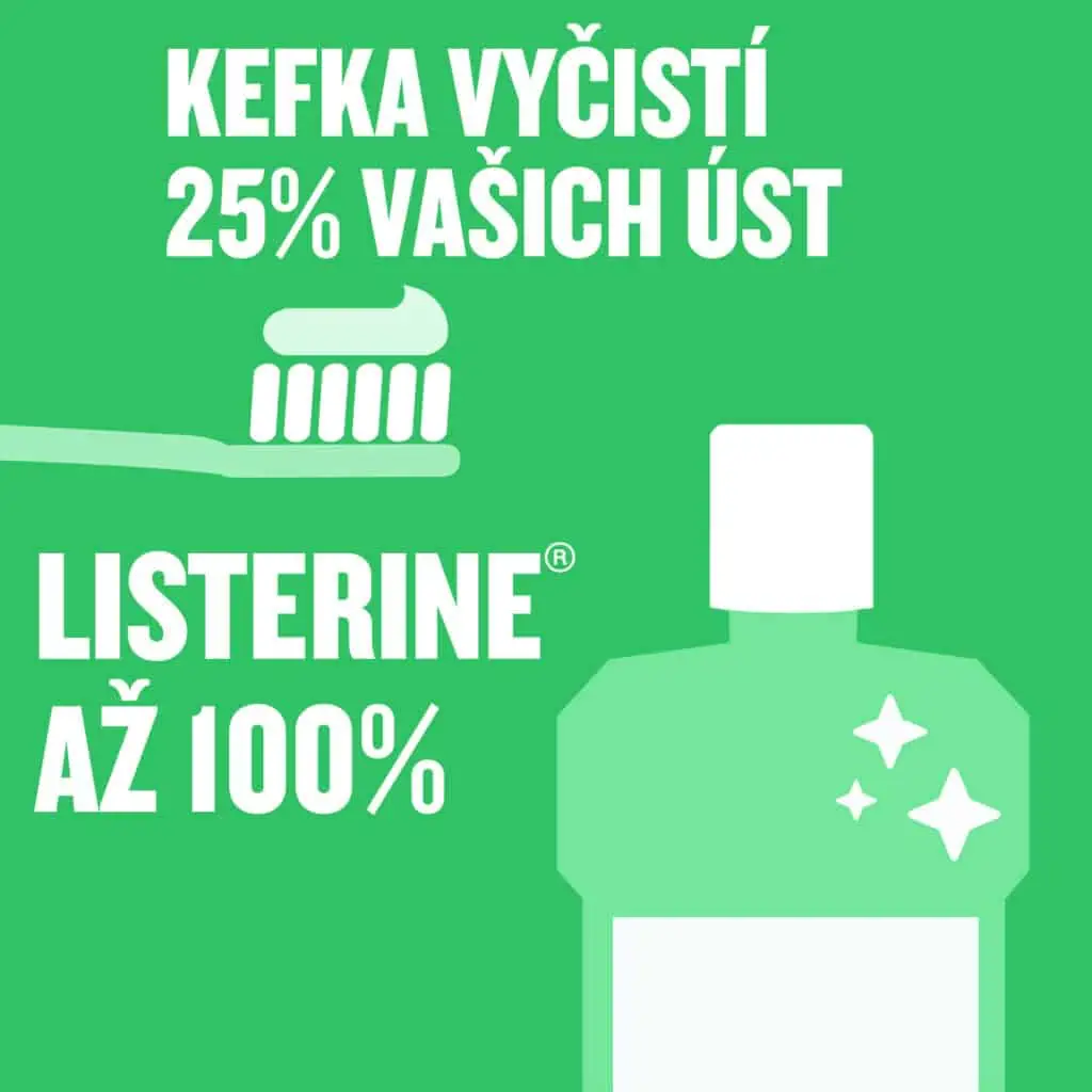 Listerine čistí až 100% úst detí