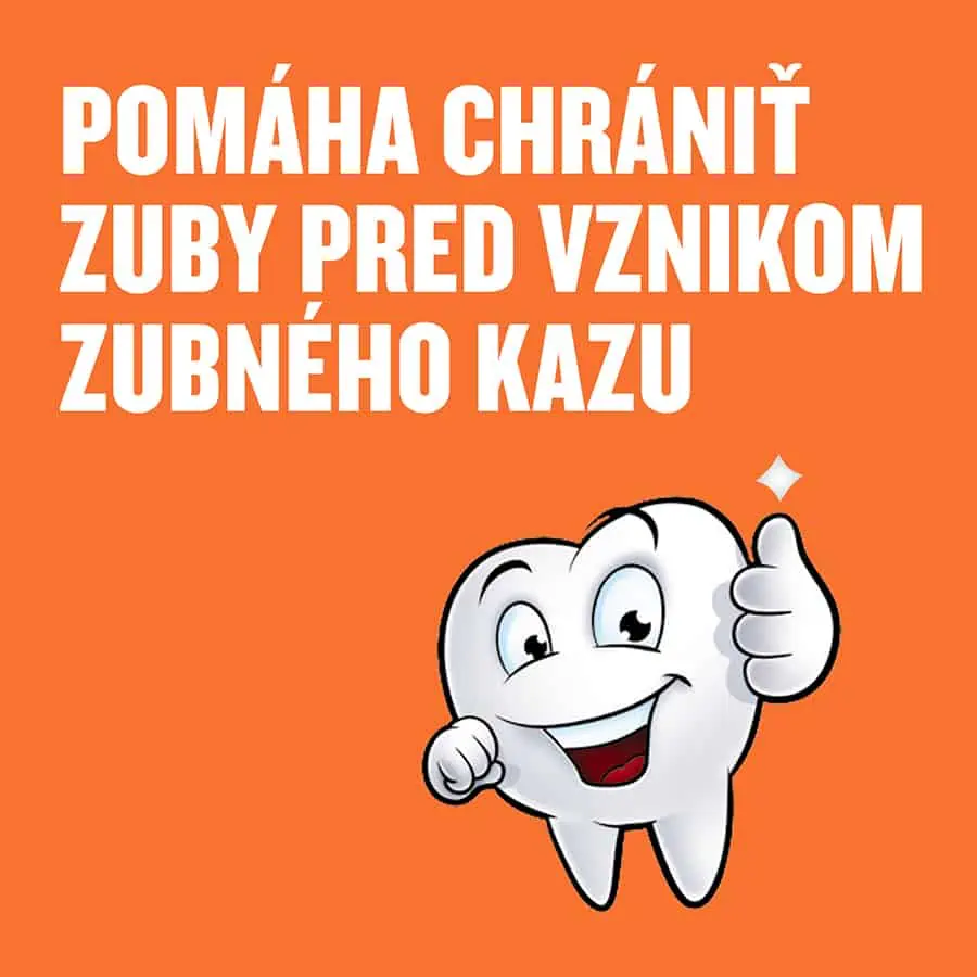 Pomáha chrániť detské zúbky pred zubným kazom