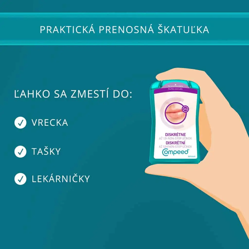 Praktická prenosná škatuĽka s náplasťami Compeed Cold Sore