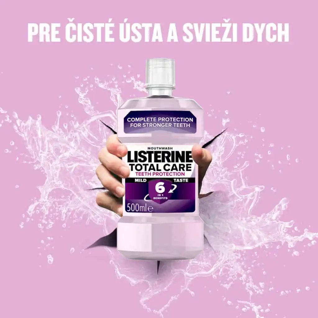 Pre čisté ústa a svieži dych - Listerine Total Care Mild Taste