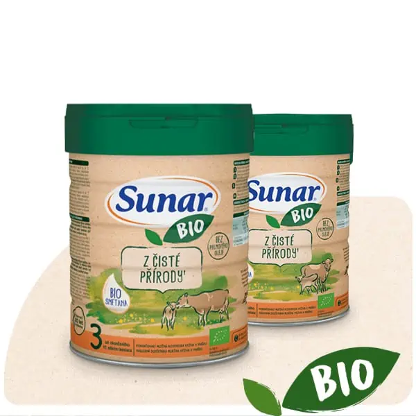 Sunar BIO 3 - najlepšie náhradné mlieko pre batoľatá v BIO kvalite