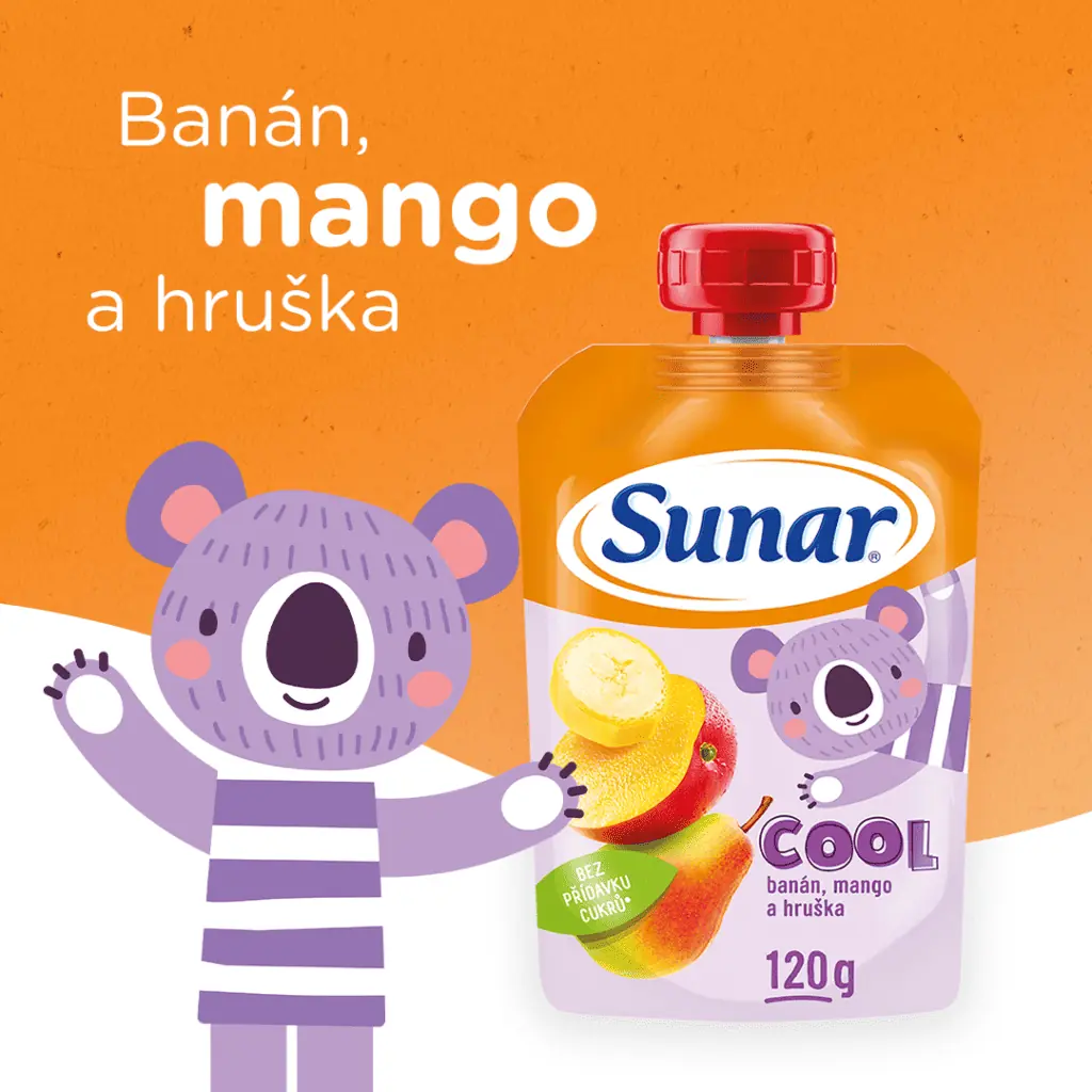 Sunar Cool kapsička hruška, mango, banán od 12. mesiaca veku
