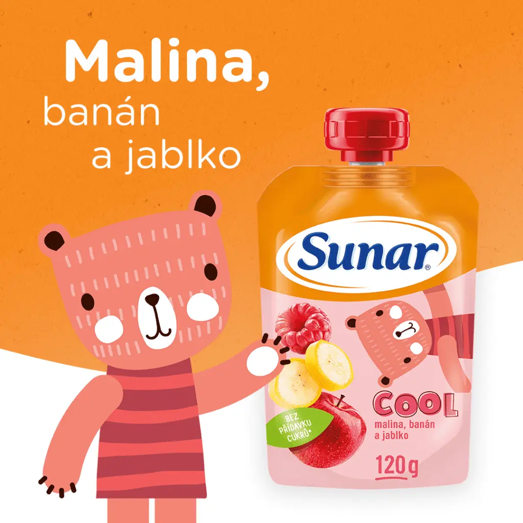Sunar Cool kapsička malina, banán, jablko od 12. mesiaca veku