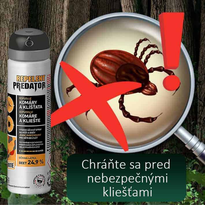 Chráňte sa pred kliešťami s repelentom Predator Forte