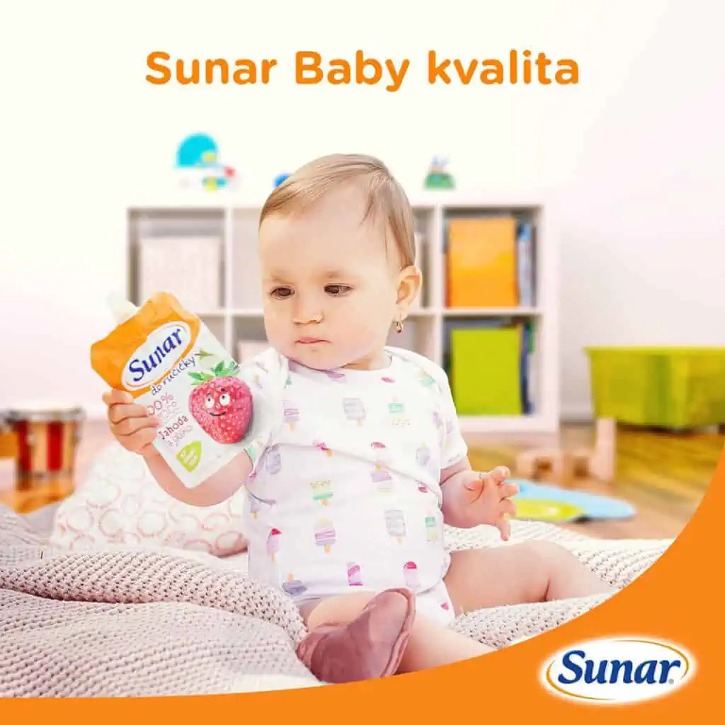 Sunar Do ručičky Jahoda a jablko - baby kvalita a 100 % ovocia