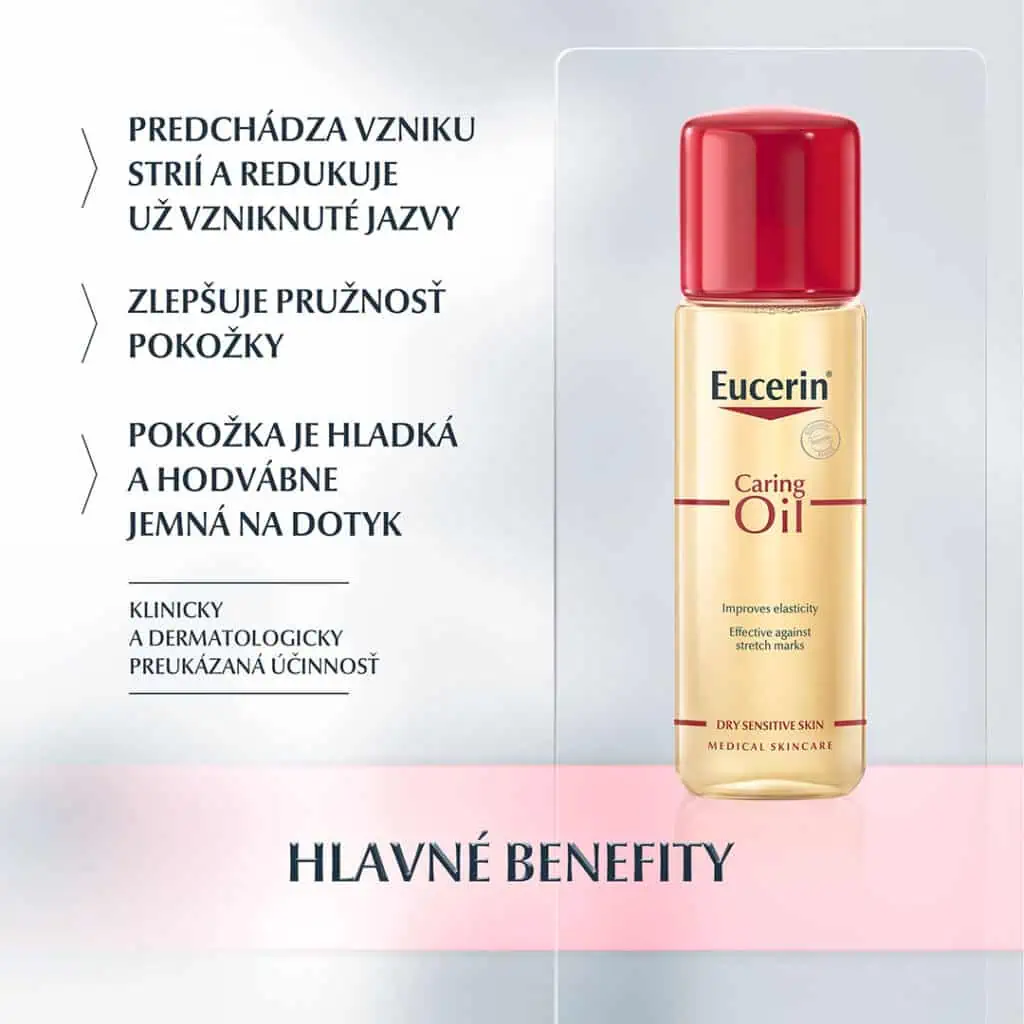 Eucerin Ošetrujúci olej proti striám - výhody