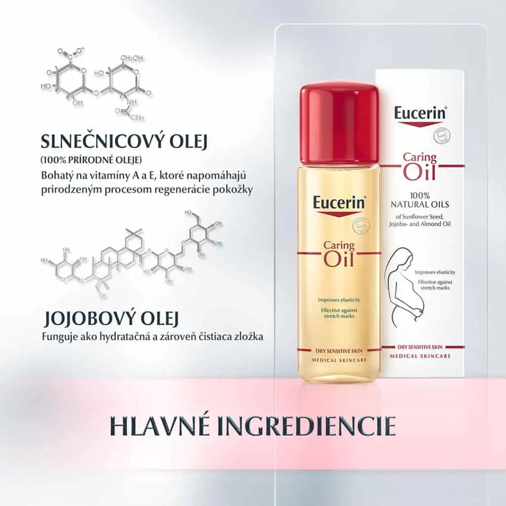 Eucerin Ošetrujúci olej proti striám - zloženie