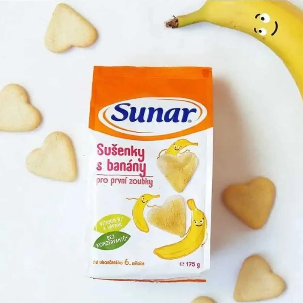 Sunar Sušienky s banánmi sú pre prvé zúbky ideálne