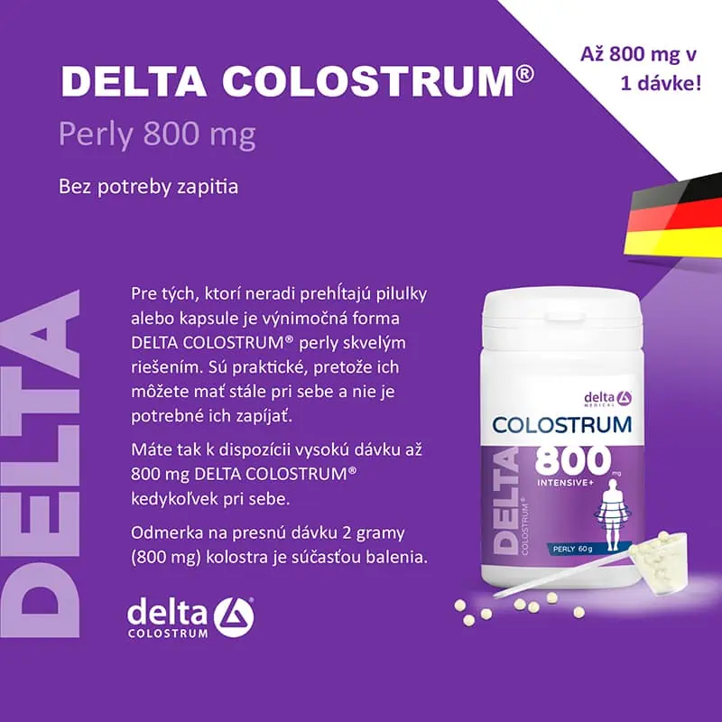 DELTA COLOSTRUM 800 Perly - výnimočná forma bez zapíjania